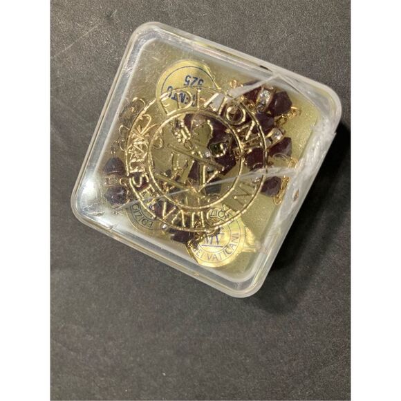 Vatican Museum Red Crystal Bracelet 925 - Picture 1 of 8